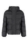 Dsquared2 Nylon Down Jacket With Logo Patch In Black