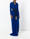 STEFANO DE LELLIS 镶嵌系带条纹衬衫裙,DR026RIC00412039654
