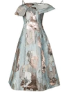 VIKA GAZINSKAYA metallic detail flared dress,DRYCLEANONLY