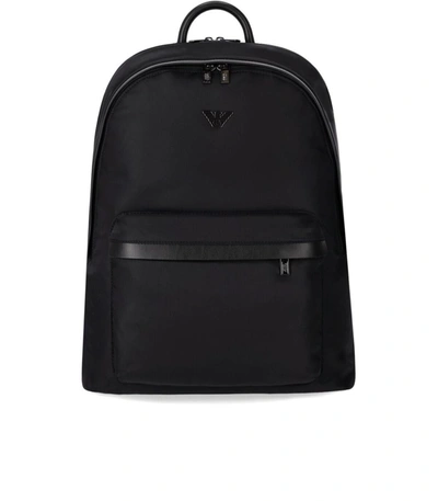 Emporio Armani Black Nylon Backpack