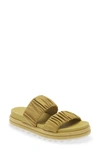 Sorel Roaming Slide Sandal In Olive Shade Chalk