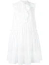 MONCLER MONCLER RUFFLE SHIFT DRESS - WHITE,6810000549CG12035400