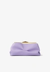 Jimmy Choo Diamond Frame Clutch In Calf Leather In Purple