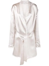 ATTICO FRAYED METALLIC-SHEEN ROBE JACKET,MGTS17101113FERNANDA12054097