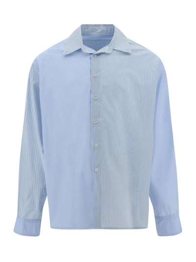 Felix Culpa Patchwork Shirt In Light Blue