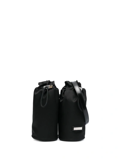 Ferragamo Double Belt Bag In Black