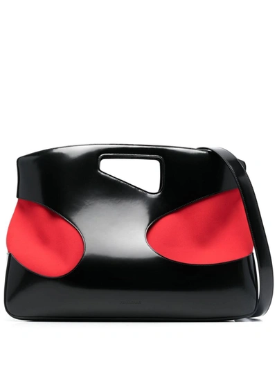 Ferragamo Cut-out Top Handle Bag In Black