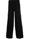 Ferragamo Wide Leg Trousers In Black
