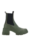Ganni City Ankle Boots In Military