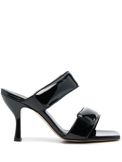Gia Borghini Giaborghini Two Strap Sandals Shoes In Black