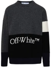 Off-white Fw20 Logo Printing Sweater Men Grey