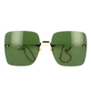 Gucci Eyewear Sunglasses In Gold