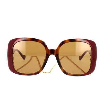 Gucci Eyewear Sunglasses In Bordeaux