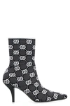 Gucci 75mm Interlocking G Knit Boots In Black Knit In Black