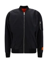 Heron Preston Collared Zip-up Jacket In Black/white