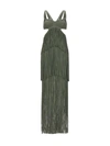 HERVE LEGER HERVÉ LÉGER 'STRAPPY TIERED FRINGE' DRESS