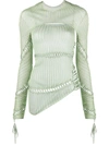 Isa Boulder Jigsaw Knit Top Set In Mint