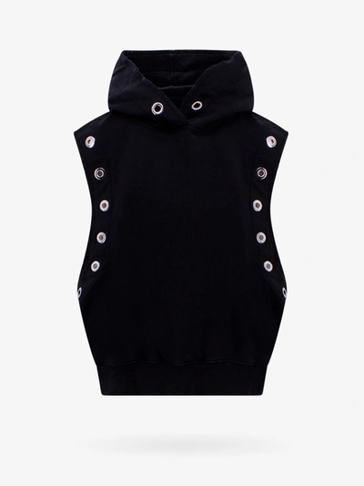 Khrisjoy Eyelet Vest Hoodie In Black  