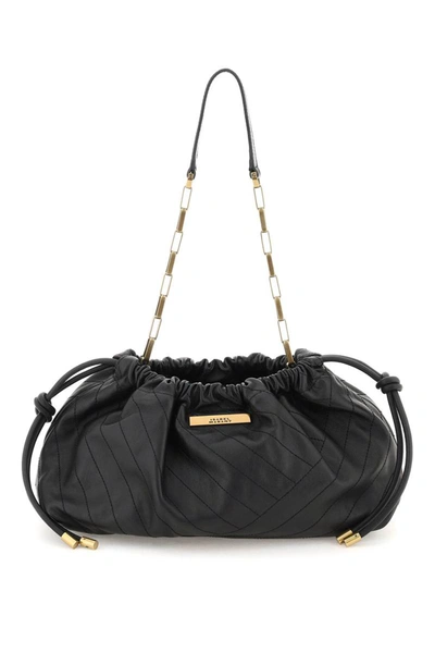 Isabel Marant Slouchy Merine Leather Shoulder Bag In Black