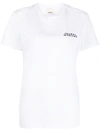 Isabel Marant White Embroidered Logo T-shirt In White