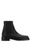 Jil Sander Ankle Boots In Black Leather In Black