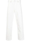 Jil Sander White Straight Jeans With Classic Five-pocket Design In White