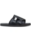 Suicoke Kaw-cab Technical-twill Slides In Black
