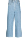 KENZO KENZO CROPPED DENIM JEANS