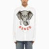 KENZO KENZO WHITE ELEPHANT SHIRT WITH TIE
