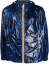 K-way R&d Abstract-print Hooded Jacket In Blue