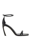 Lanvin Swing 95 Leather Sandal In Black