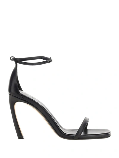 Lanvin 95mm Swing Leather Sandals In Black