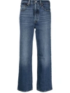 Levi's Ribcage Straight Ankle In Dark Indigo Worn In