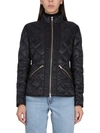 Fay Quilted Design Down Jacket In Black