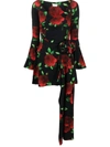 Magda Butrym Printed Jersey Mini Dress In Black