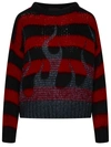 VISION OF SUPER VISION OF SUPER RED STRIPED WOOL BLEND SWEATER