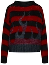 Vision Of Super Red Striped Wool Blend Sweater In Red