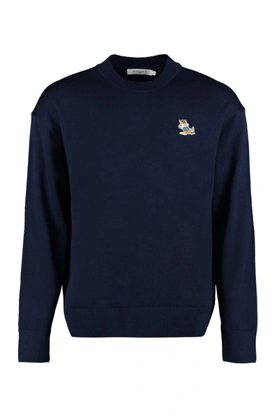 MAISON KITSUNÉ EMBROIDERED FOX-PATCH SWEATSHIRT 