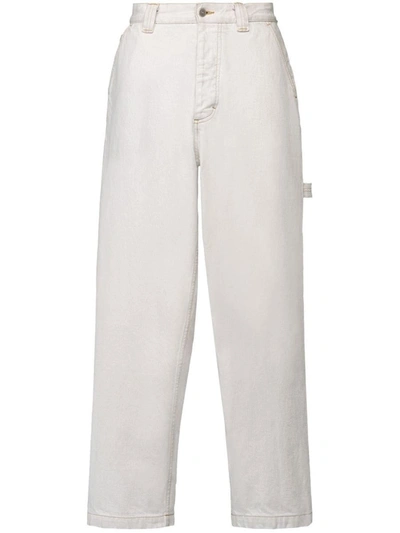 Maison Margiela High-rise Straight-leg Jeans In Blanco