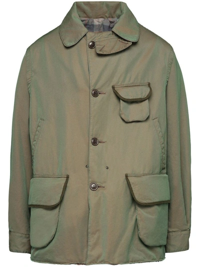 Maison Margiela Cotton Shirt Jacket In Green