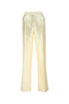 Maison Margiela Mohair & Silk High Rise Straight Pants In White