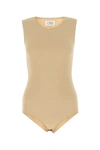 Maison Margiela Woman Skin Pink Stretch Viscose Bodysuit In Pink