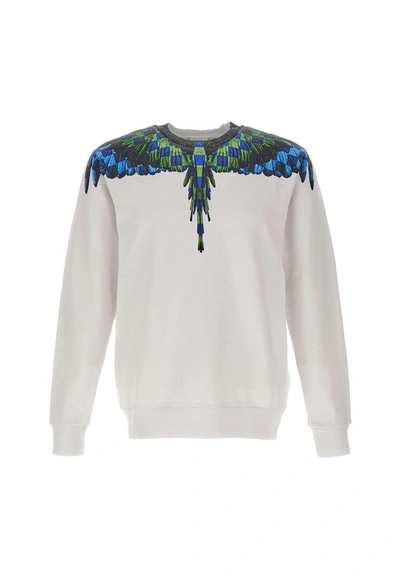 Marcelo Burlon County Of Milan Chess Wings Crew-neck Sweatshirt In White