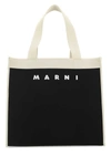 Marni Logo Jacquard Medium Canvas Tote In Multicoloured