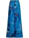 Marni High-waist Wide-leg Trousers In Red