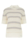 Marni Women's Embroidered Mohair Blend Sweater In Stripped