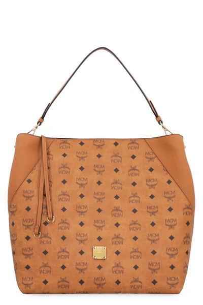 Mcm Visetos Tote In Saddle Brown