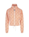 Moncler Alose Logo Print Taffeta Jacket In Orange