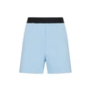 Msgm Wool Shorts In Blue