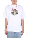 Marcelo Burlon County Of Milan Mushroom Print Cotton Jersey T-shirt In White